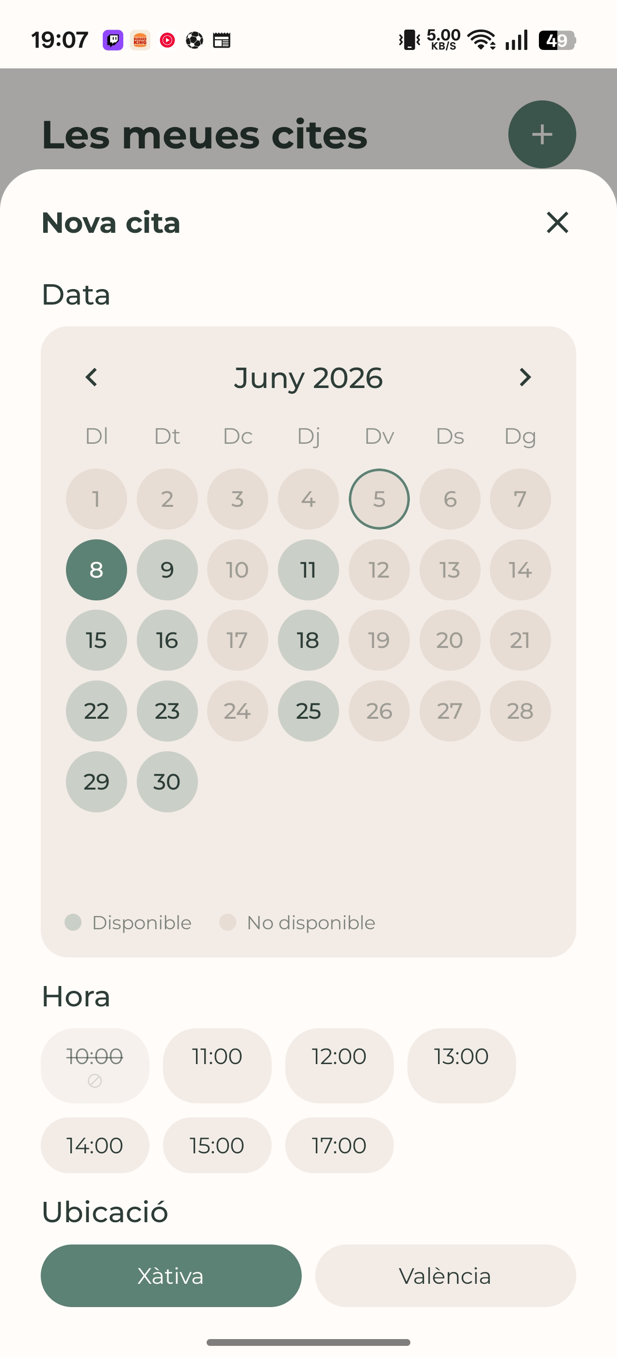 Nueva cita paciente